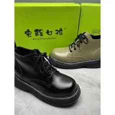 Estilo britânico curto Martin botas femininas 2025 novo estilo inverno Retro botas curtas forro de lã feminino botas ver