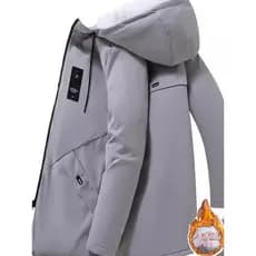 Outono inverno forro de lã engrossado algodão acolchoado jaqueta masculina comprimento médio à prova de frio quente algo