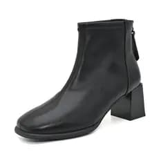 Dadong moda botas femininas inverno novo estilo moda Casual temperamento salto alto salto grosso dedo do pé quadrado con