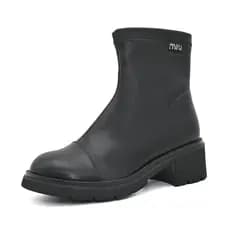 Dadong moda botas femininas inverno novo estilo moda estilo Casual salto médio salto grosso dedo do pé redondo confortáv