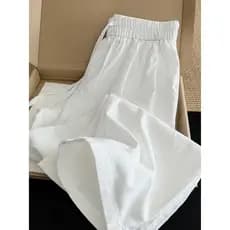 Calças de linho de algodão branco calças de linho dos homens verão puro algodão calças casuais soltas calças retas prima