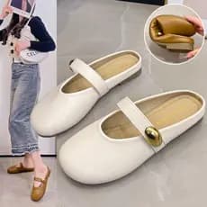 Estilo de fadas exterior Wear Baotou sola macia meia chinelos femininos 2026 primavera novos sapatos casuais All-Match s