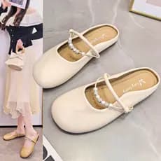 Francês Mary Retro Baotou chinelos 2026 primavera novo estilo sapatos elegantes All-Match sapatos femininos planos chine