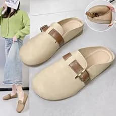 Baotou influenciador de sola macia 2026 primavera novos sapatos antiderrapantes casuais All-Match sapatos femininos de m