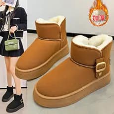 Botas de neve grossas de sola grossa femininas 2025 inverno novo estilo botas femininas moda All-Match exterior usar bot