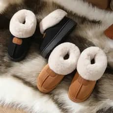 Novo estilo sapatos de algodão feminino outono inverno exterior usar casal estilo chinelos de algodão casa sapatos de al