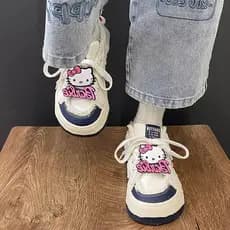 Merad KITTY Joint Design Nicho Feio Bonito Pão Sapatos 2026 Primavera Novo Estilo Tênis Casuais de Sola Grossa