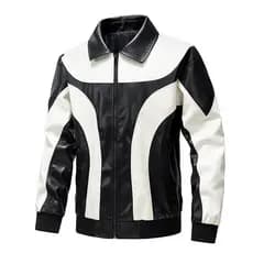 2025 novo estilo moda nicho jaqueta de couro masculino novo estilo costura jaqueta masculina jaqueta pu roupas da motoci