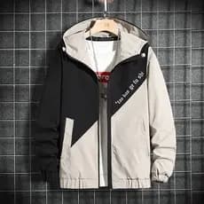 2025 primavera outono jaqueta masculina novo estilo Street Wear simples à prova de vento com capuz topo All-Match moda j