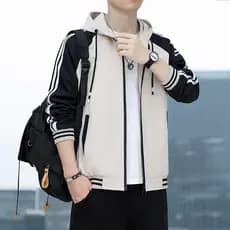 Jaqueta masculina juventude jaqueta com capuz 2025 novo estilo de alta qualidade jaqueta solta novo estilo na moda Casua
