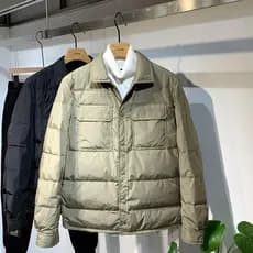 2025 outono inverno novo estilo leve jaqueta masculina magro curto lapela para baixo jaqueta All-Match para baixo jaquet