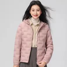 Pinghu 90 pato branco para baixo leve jaqueta feminina 2025 outono inverno estilo Popular moda Casual com capuz jaqueta