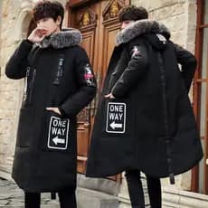 Cross-Border meninos longo para baixo jaqueta inverno novo estilo sobre o joelho leve meados de comprimento versão corea