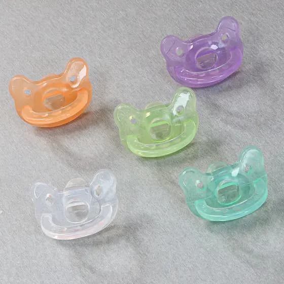 1Pc Chupeta Macia Transparente 100 % Silicone Pepeta Saco