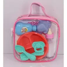 Conjunto De Alimentação De Boneca Com Bolsa De Armazenamento , Brinquedos Simulação Para Crianças E Meninas