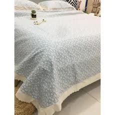 Novo estilo francês algodão puro com crochê flor artesanato acolchoado lençol acolchoado capa de cama de algodão fronha
