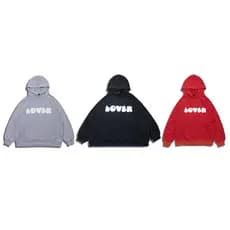 Há Oversized americano rua Casual bonito na moda carta espuma impressão solta grande ombro caído com capuz pulôver molet