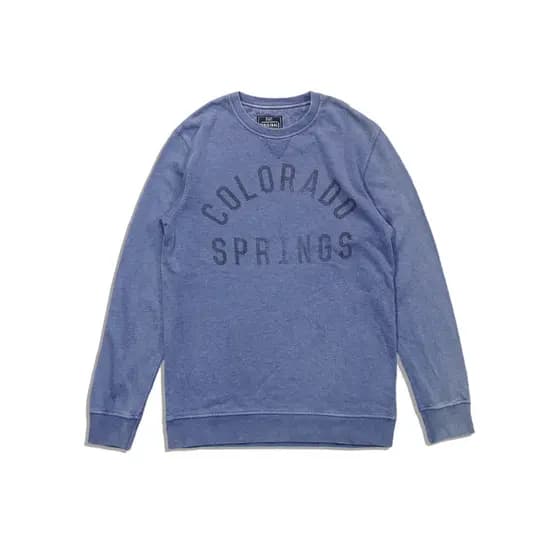 Lindo moletom Casual moderno com estampa de letras lavado e desgastado com gola redonda