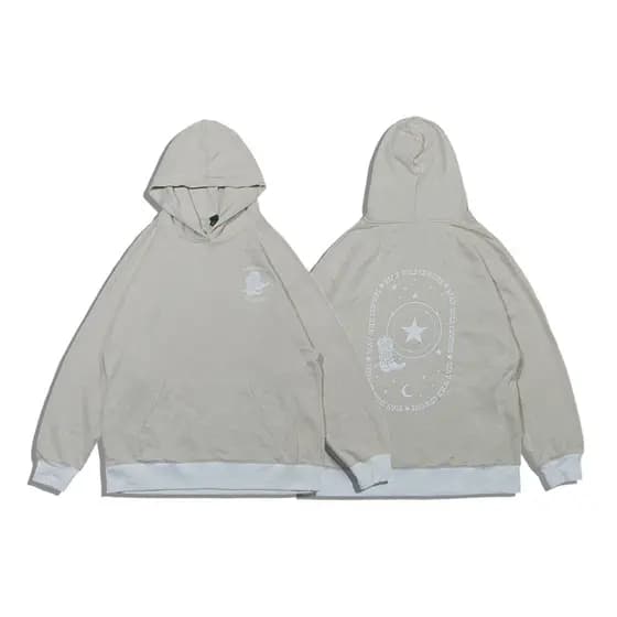 Bonito na moda Casual masculino feminino cor correspondência Design padrão impressão perfil solto caído ombro fino velo