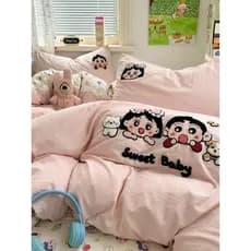 Toalha estilo princesa bordada cama de menina conjunto de quatro peças lençol capa de edredão dormitório estudantil quar