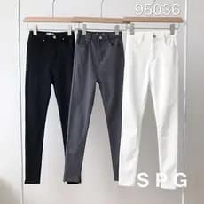 Calças de brim finas brancas femininas 2025 primavera novo estilo versão coreana mais magro olhar magro estiramento desg