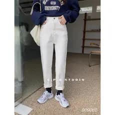 SPG Sour Apple Cintura Alta Stretch Jeans Cenoura Calças All-Match Confortável Outono Inverno Calças Casuais Calças Reta
