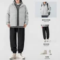 Enloa jaqueta masculina inverno Street Wear à prova de vento extremamente frio engrossado quente pão jaqueta inverno gol