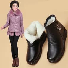 2026 inverno novo estilo Martin botas forro de lã engrossado botas curtas quentes botas femininas de neve plana mã