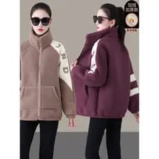 Mulheres inverno novo estilo forro de lã engrossado jaqueta cordeiro velo algodão acolchoado jaqueta versão coreana femi