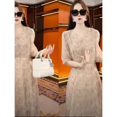 Verão novo estilo High-End moda temperamento elegante saia Casual moda feminina estilo ocidental redução de idade mais m