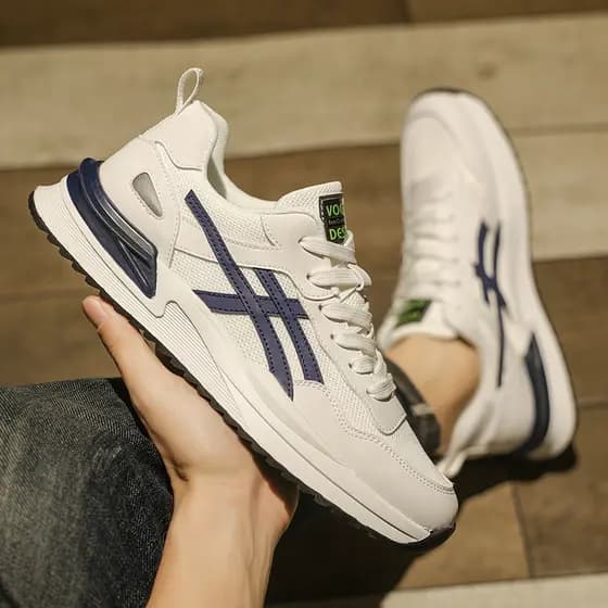 Sapatos masculinos verão 2025 novo estilo Casual esportes sapatos de viagem outono Retro malha respirável desodorante sa