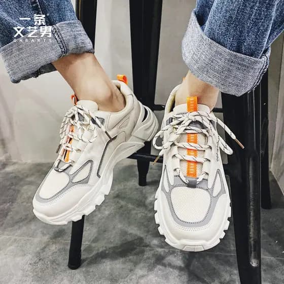 Papai sapatos masculinos ins sapatos da moda verão malha sapatos masculinos versão coreana na moda esportes sapatos casu