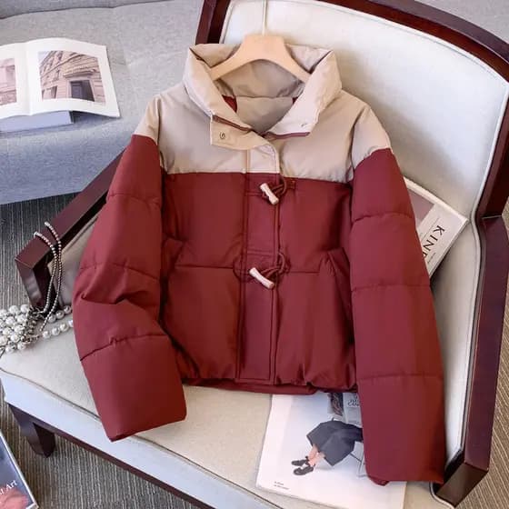 Jaqueta acolchoada feminina 2025 novo estilo jaqueta de pão de inverno jaqueta acolchoada elegante nova jaqueta acolchoa