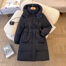 Jaqueta acolchoada feminina inverno 2025 novo estilo Super linda jaqueta acolchoada de cintura estreita espessada quente