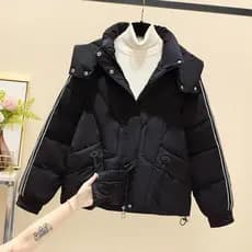 Jaqueta acolchoada feminina inverno 2025 novo estilo estilo coreano Super bonita jaqueta acolchoada espessada quente aco