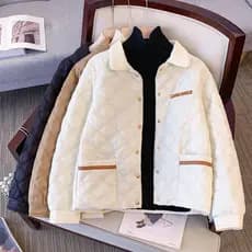 Xiaoxiang estilo acolchoado jaqueta feminina outono inverno 2025 novo estilo leve acolchoado diamante acolchoado jaqueta