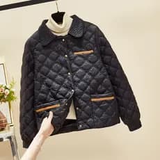 Xiaoxiang estilo para baixo jaqueta acolchoada feminina 2025 outono inverno moda leve acolchoado jaqueta Super agradável