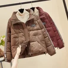 Jaqueta acolchoada feminina 2025 novo estilo inverno este ano jaqueta acolchoada de venda quente estilo curto moda Encor