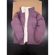 Estilo americano roxo cordeiro velo para baixo jaqueta acolchoada inverno High-End engrossado quente Jinjiang gola acolc