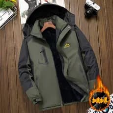 Macacão jaquetas masculinas na moda forro de lã engrossado jaqueta de inverno jaqueta acolchoada masculina à prova de ve