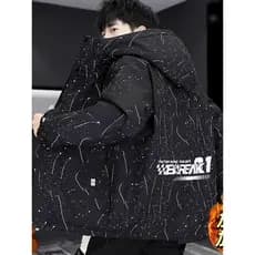 Forro de lã engrossado jaqueta meninos inverno estilo Preppy quente Parka acolchoado jaqueta estudante jaqueta masculina