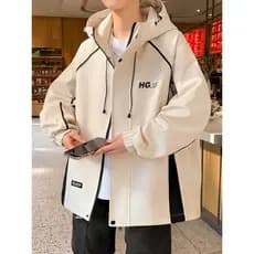 2026 novo estilo primavera outono jaqueta masculina Street Wear All-Match na moda rufião bonito solto com capuz juventud