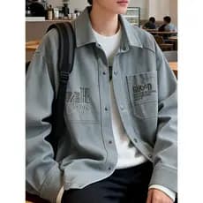2026 novo estilo jaqueta masculina All-Match Casual estilo Preppy lapela camisa estudante juventude jaqueta masculina to
