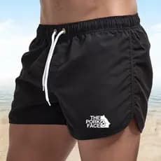 THE PORK FACE Pig Noodle Calças de praia masculinas Shorts esportivos de Fitness Shorts masculinos de Surf de três ponto