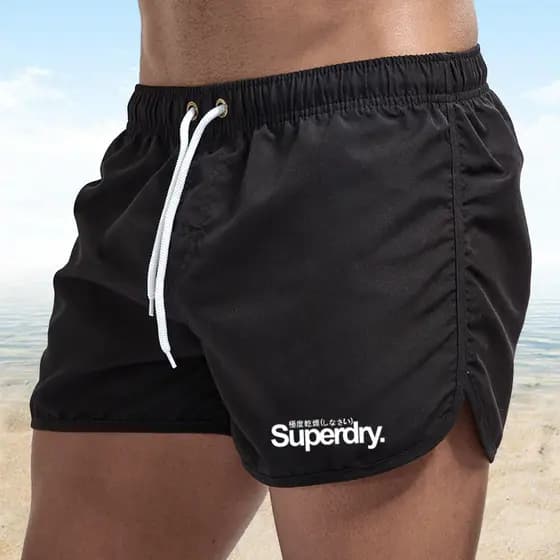 Calças de praia masculinas shorts super secos calças esportivas de Fitness shorts de Surf de três pontos masculinos