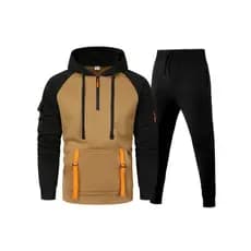 2025 outono inverno masculino forro de lã manga Raglan moletom + moletom terno Casual jaqueta esportiva na moda terno bo