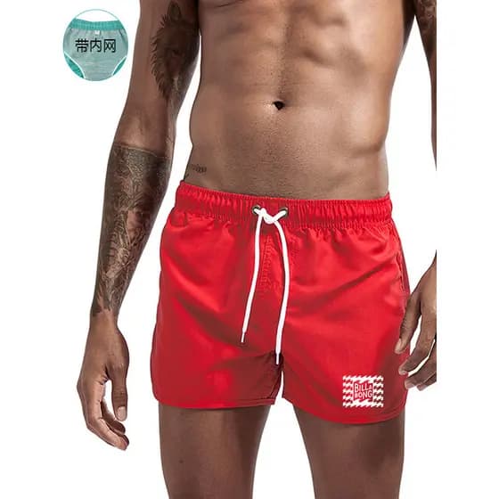 Calça de praia masculina Billabong Shorts esportivos de Fitness Shorts masculinos de Surf de três pontos com rede intern