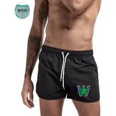 Shorts de praia estampados com estampa de crocodilo, calças masculinas de verão de secagem rápida com três pontos, calçã