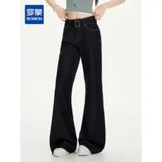 Lomon senhoras ligeiramente Denim calças femininas verão fino cintura alta mais magro olhar não encaixe solto Drape torn