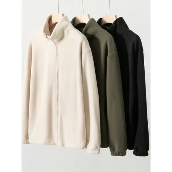 Jaqueta de lã masculina Polar jaqueta superior ao ar livre forro primavera outono inverno dupla face engrossado moletom